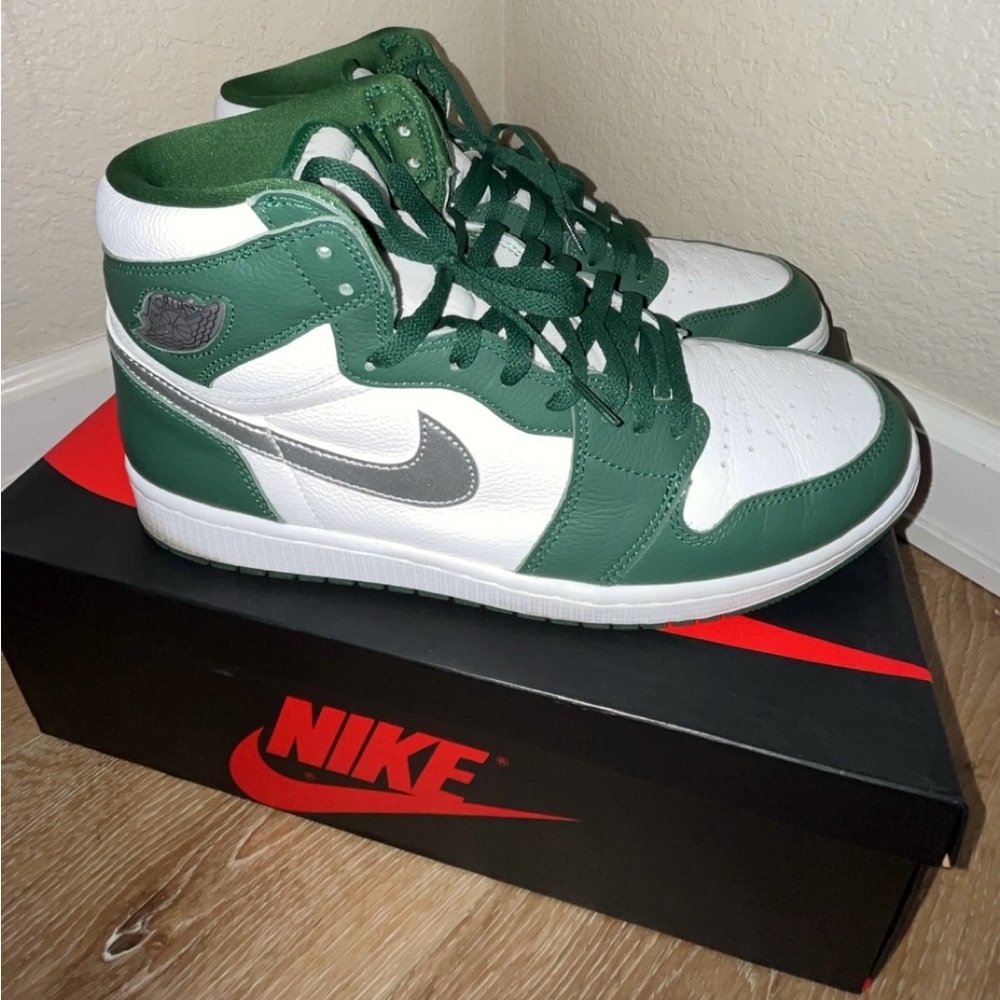 Nike Air Jordan 1 Retro High OG DZ5485-303 Gorge Green Metallic Silver  MEN’S 13